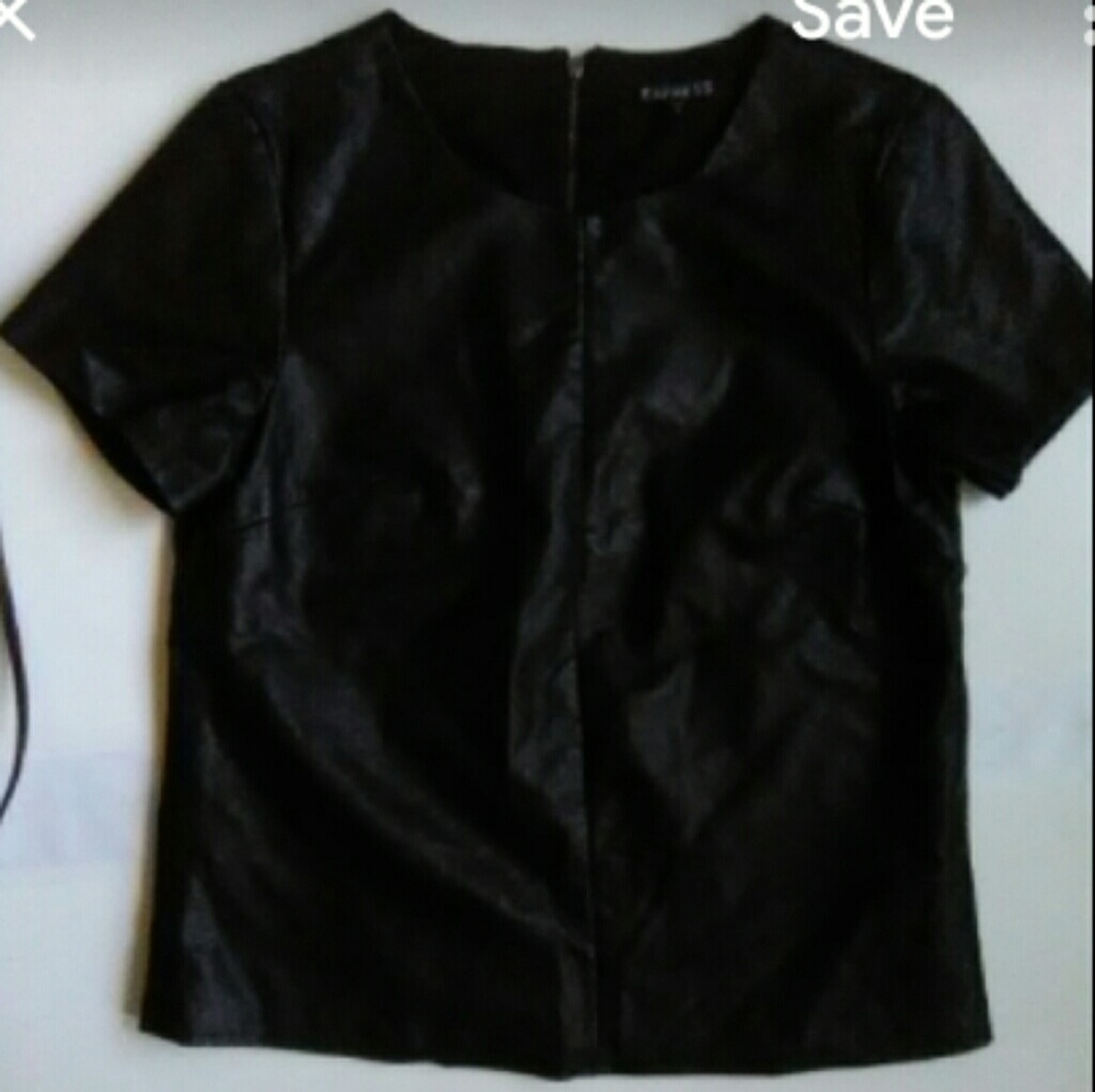 Express Faux leather Top